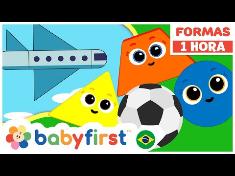 Vídeos Educativos | Aprenda formas geométricas | Futebol | Avião e muito mais | 1 Hora | Baby First