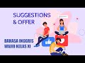 Understanding Suggestions and Offers in English