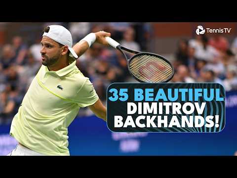 35 Beautiful Grigor Dimitrov Backhands 😮‍💨