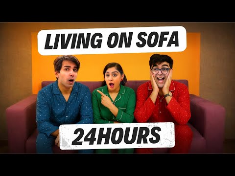 LIVING ON SOFA FOR 24 HOURS | Rimorav Vlogs