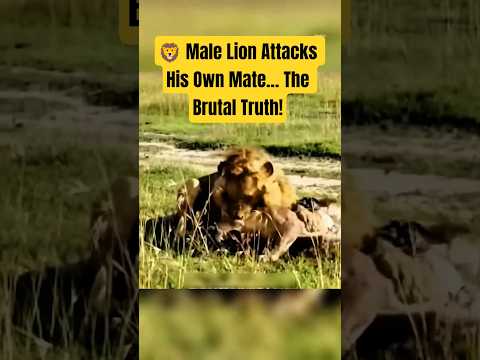 ๐ฆ Male Lion Attacks His Own Mateโฆ The Brutal Truth! #lionattack #wildlifefacts