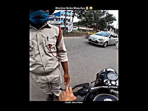 Police Ko Jhut Bol Gya Bhai 🚨😂 #motovlog #viral #ytshorts #new #cops #reels #vlog #bullet