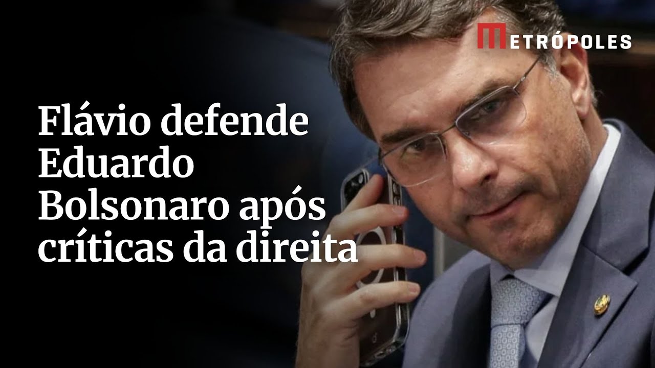 Flávio sai em defesa de Eduardo Bolsonaro, alvo de críticas da direita