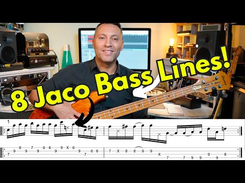 8 AMAZING Jaco Pastorius Bass Licks