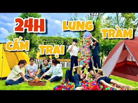 Anh Ba Phai | Thử Thách 24H Cắm Trại Trải Nghiệm Khu Du Lịch Sinh Thái Lung Tràm | 24HOUR CHALLENGE