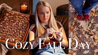 Cozy Fall Day in my Life VLOG - Stricken lernen, Pflaumenkuchen backen, Dekorieren uvm!