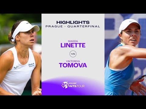 Magda Linette vs. Viktoriya Tomova | 2024 Prague Quarterfinal | WTA Match Highlights