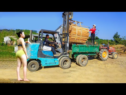 VIDEO TIMELAPSE 30 Day Truck Transport - Building, Cooking, Off Grid | Chuyên Bushcraft