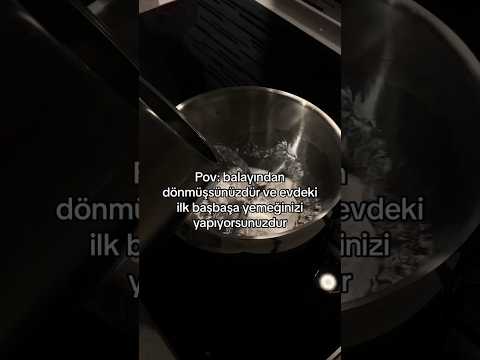 Balayından dönmüşsünüzdür ve ilk başbaşa yemeğinizi yapıyosunuzdur...