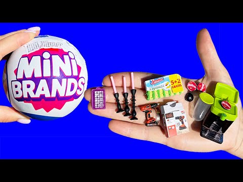 12 DIY MINIATURE DOLL CRAFTS OR UNBOXING MINI BRANDS HOME SURPRISE BALLS