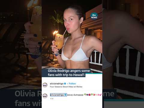 Olivia Rodrigo angers fans with holiday destination choice #itvnews #news #oliviarodrigo #hawaii