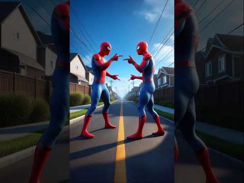 स्पाइडर-मैन अपने हम शक्ल से मिला #shorts #spiderman