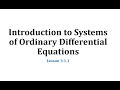 Linear Systems and Differential Equations