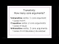 Understanding Transitivity in Verbs