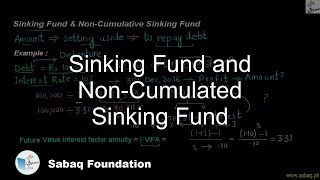 Sinking Fund and Non-Cumulated Sinking Fund