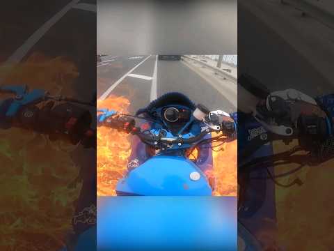 Gas Tank Explodes with Rider On Bike