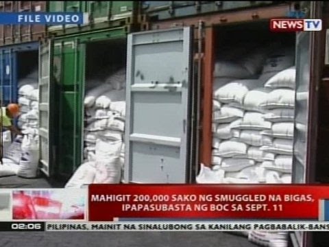 Mahigit 200,000 sako ng smuggled na bigas, ipapasubasta ng BOC sa Sept ...