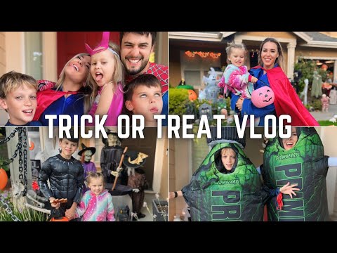 Epic Trick-or-Treat Vlog! Over 1,000 candies given out to all the little ghouls and goblins!