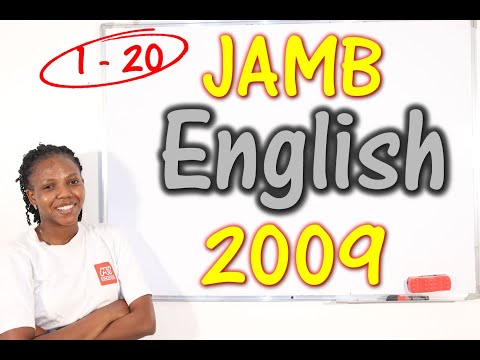 JAMB CBT English 2009 Past Questions 1 - 20