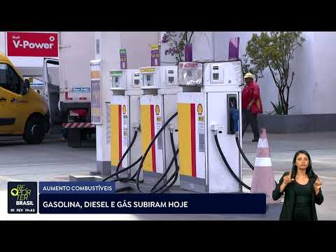 Gasolina, diesel e gás de cozinha subiram hoje de preço
