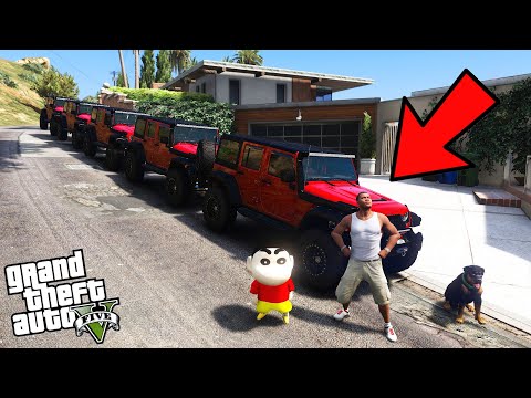 GTA 5 : Franklin Made WORLD'S LONGEST JEEP RUBICON With Shinchan In GTA 5!