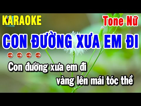 Karaoke Con Đường Xưa Em Đi Nhạc Sống Tone Nữ ( Fm ) Beat Chuẩn 2025 | Thanh Hải