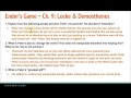 Character Dynamics in Ender's Game