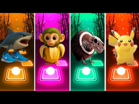 Tralalero Tralala 🆚 Tralaleritos Monkey 🆚 Brainrot Extension 🆚 Pikachu Coffin Dance Cover Tiles Hop