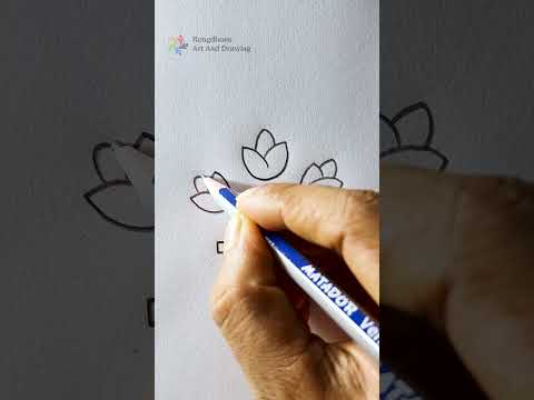 Floral Top Drawing With Flowers 🌷 #drawing #shorts #easydrawing