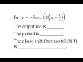 Cosine Function Properties and Transformations