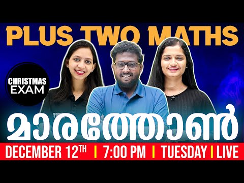 Plus two Maths Christmas Exam | Full Chapter Revision | Maths Marathon | Exam Winner