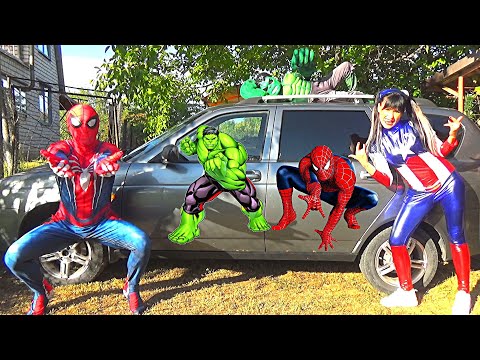 Damian becomes a SUPERHEROES in Kids car story