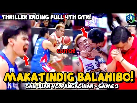 VIC MANUEL IN TEARS! 😭 THRILLER 4TH QTR: SAN JUAN VS. PANGASINAN GAME 3 | "MARAMING DI NANINIWALA!"
