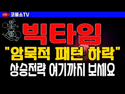 빅타임 코인 "암묵적 패턴 하락" 상승전략 여기까지 보세요~ #빅타임 #빅타임코인