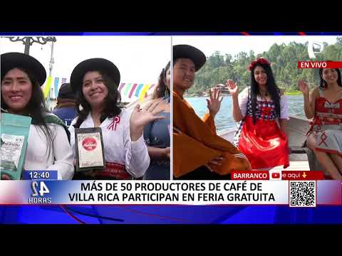 24Horas VIVO | Más de 50 productores de café de Villa Rica participan en feria gratuita