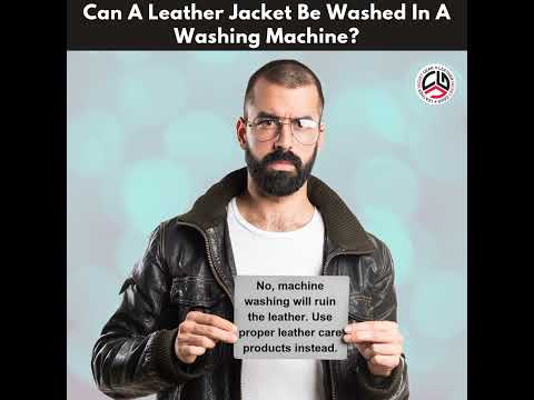 Can A Leather Jacket Be Washed In A Washing Machine? #washingmachine #leatherjacket #shorts