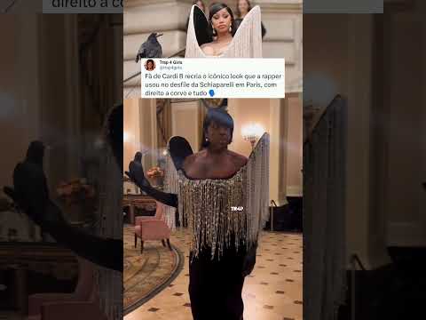 fã recriou o icônico look da Cardi, o que acharam? #cardib #cardibmemes