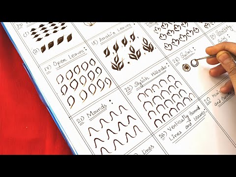 Basic Mehndi Elements for Beginners - learn step by step basic mehndi- Mehndi Class Day 2 -Mehndi