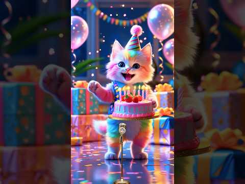 Kucing Nyanyi Happy Birthday To You - Selamat Ulang Tahun #kucing #kucinglucu #viralvideo
