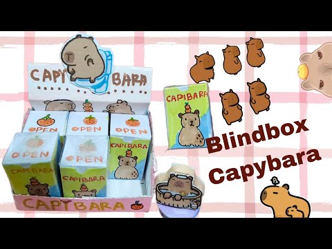 Cara bikin Blindbox mini Capybara mainan kertas miniature full tutorial  #capybara