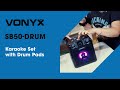 Vonyx SBS50B-DRUM Karaoke Drum Machine Speaker & Microphone