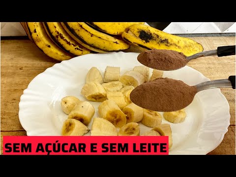 🔴Você tem BANANA e CHOCOLATE ai  ??  SOBREMESA sem farinha e sem açúcar