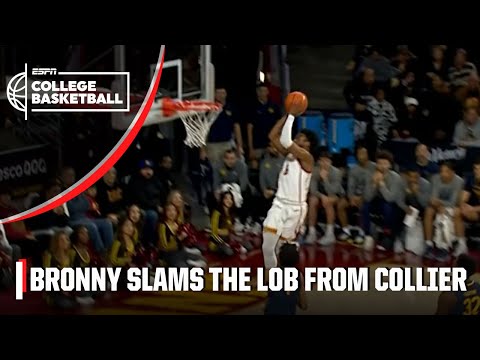Bronny James throws down the alley-oop  | ESPN College Basketball video clip