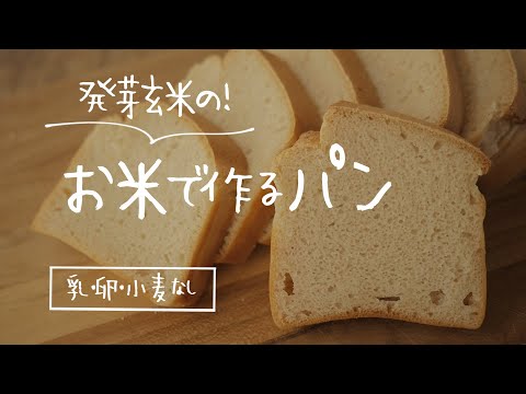 【玄米ラブのあなたへ】生米から作る・こだわり尽くした発芽玄米パン| gluten-free｜morinokomepan cooking | sprouted brown rice｜bread