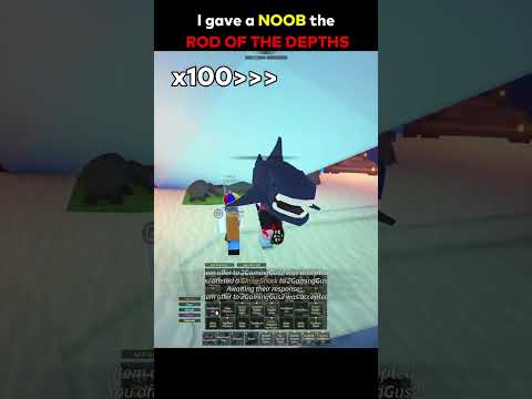 I Gave The ROD OF THE DEPTHS to a BRAND NEW PLAYER!! #robloxshorts #fisch