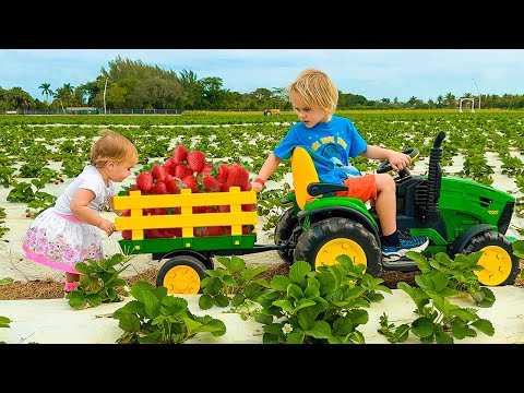 Chris et maman apprennent à récolter des baies à la ferme et d'autres histoires amusantes avec Alice