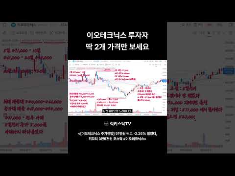 이오테크닉스 51만원 <strong>찍고</strong> 위꼬리만 길게 남겼다 #이오테크닉스 #shorts