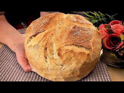 Jetzt müssen Sie nicht mehr kaufen! BROT OHNE Kneten! 4-Zutaten-Brot backen kann jeder!