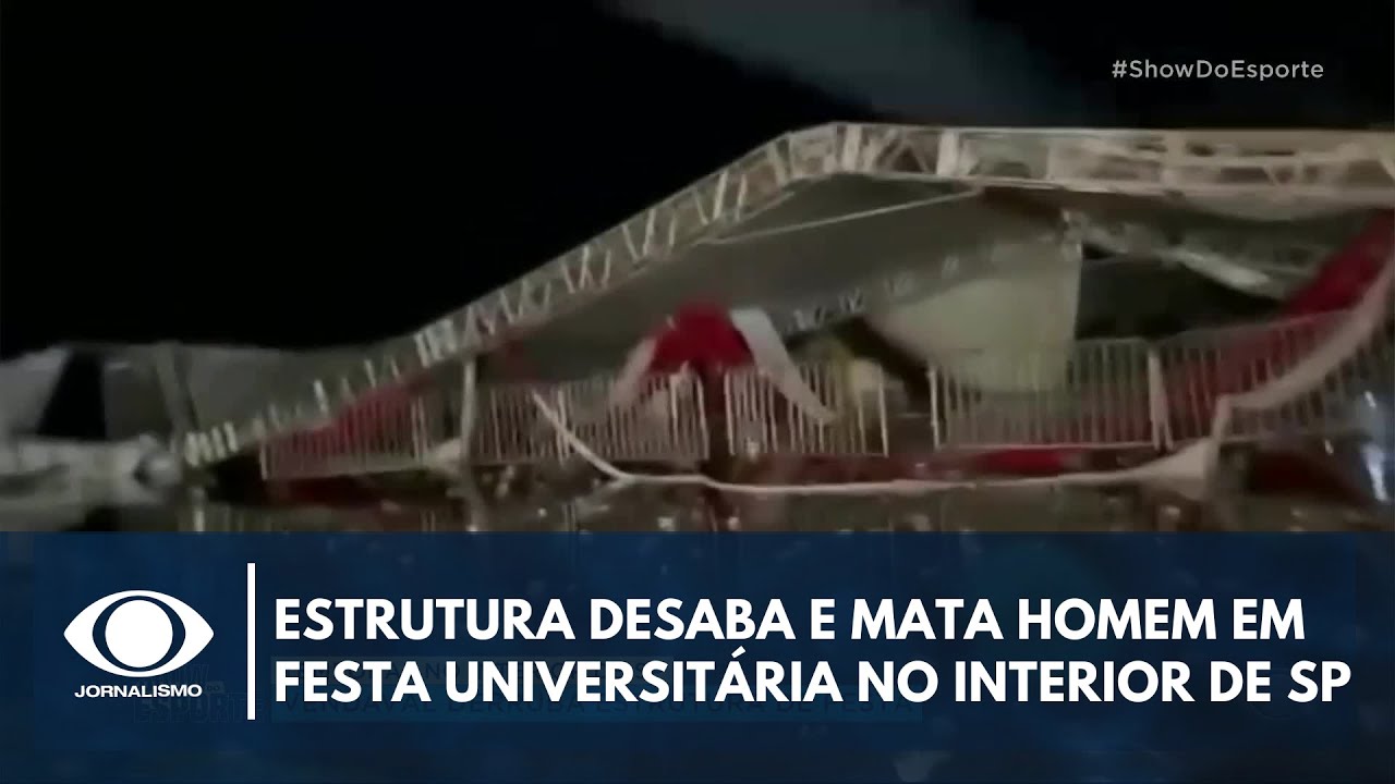 Estrutura desaba homem é atingido por galho de árvore e morre em festa no interior de SP