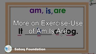 More on Exercise-Use of Am Is Are